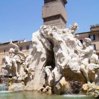 Piazza Navona, Rom, Fontana dei Quattro Fiumi (Vier-Ströme-Brunnen)