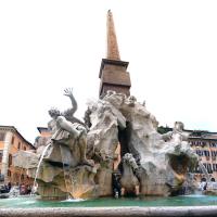 Obelisk am Vier-Ströme-Brunnen an der Piazza Navona