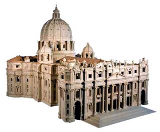 Modell der heutigen Peterskirche (seit 1623 ca.)