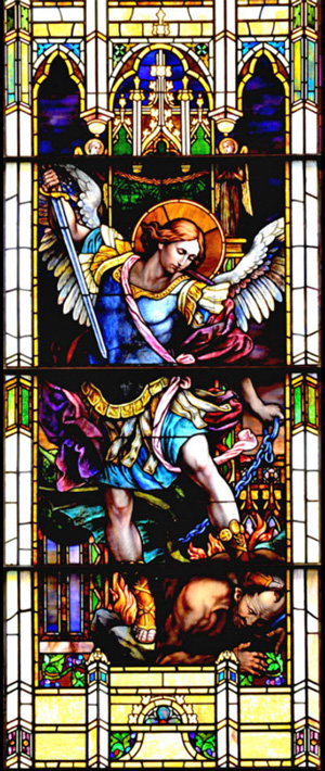 Glasmalerei von1847 nach Guido Reni, St.Patrick’s Basilica in Montreal (Quebec C