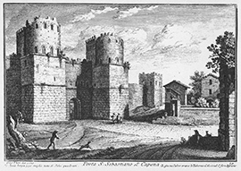 Porta San Sebastiano Giuseppe Vasi um 1750kl
