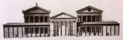 Rekonstruktion des sog. Portikus der Oktavia in Rom