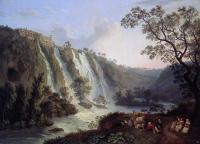 hackert villa maecenas und wasserfall tivoli 1783 wb